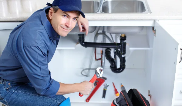 a plumber technician with a tool belt from Quality Plumbing Leander in Leander, TX - Residential plumbing services a plumber technician with a tool belt from Quality Plumbing Leander in Leander, TX - Residential plumbing services